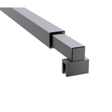 120x200cm Single Shower Glass Screen with Gunmetal Wall Channel & Square Pole V63-929621
