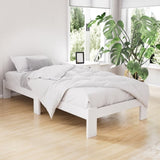 Artiss Bed Frame Single Size Wooden White JADE WBED-F-BASE-JADE-S