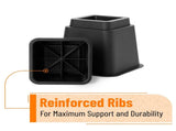 Adjustable Bed Risers, Furniture Risers, Elevation ins Table Riser, Risers for Bed Frame, Bed V1370-AZ4-05065