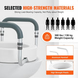 Raised Toilet Seat,88.9 mm Height Raised, 136 kg Weight Capacity, for Standard Round Toilet, V952-AZSJGMTZDDFSTV95SV0