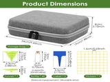 40 Slot Seed Storage Organizer with Glass Vial Portable Seed Container Case for Flower Vegetable and V1366-AZ2-W-15153