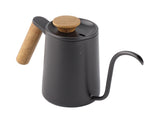 600ml Stainless Steel Drip Coffee Pot, Long Gooseneck Spout Kettle, Black V1263-JX-3005