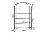 Artiss 5 Tiers Bookshelf Industrial Etagere Bookcase Display Shelf Black FUR-AB-DS-5T-BK