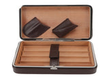 Cigar Holder Case Portable Travel Leather Cigar Humidor Case with Cedarwood Lining for 4 Count V1294-YM3117220227711-0421
