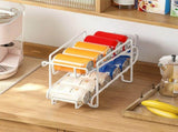 Soda Can Organizer for Refrigerator for Cans, Stackable Rolling Can Organizer for Pantry Fridge V1369-AZ3-W-06194