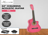 Karrera Childrens 34in Acoustic Guitar Kids - Pink CC34-PK