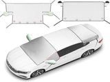 2 Piece Car Windshield Sunshade Set, Front & Rear Window Sun Shade with Magnetic Edges and Side V1258-DP02-C-3076