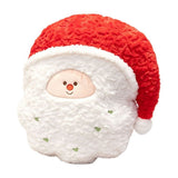 Festive Christmas Plush Throw Pillow, Soft Decorative Holiday Cushion, Featuring Santa Claus V1192-AZ-W-24670