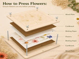 Flower Press Kit 10 Layer, Wooden Flower Press for Crafts, Pressed Flowers, Plant Press, V1237-ZY00B0FVMG5NQ4