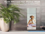 Shatterproof Acrylic Mirror Tiles 4-Pack Wall Stickers for Kids, Home Gym, Bedroom & Bathroom, V1107-CS-RJZ1616