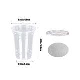 Clear Plastic Cups, Disposable Reusable Tumblers Crystal Clear PET Cups for Birthday Parties, V1370-AZ4-08516