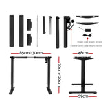 Artiss Standing Desk Motorised White 120CM HASD-114G-BKDF-WHDB-120