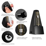 Standard Precision Mechanical Metronome is Suitable for Piano, Guitar, Violin, Bass and Other V1370-AZ4-10140