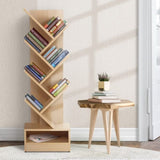 Artiss Tree Bookshelf 7 Tiers - ECHO Oak FURNI-E-SHELF-7T-NT