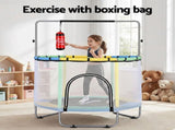 Everfit 55inch Trampoline Kids Rebounder with Basketball Set Sandbag Boxing Game TRAMPO-D-KID55-YGB