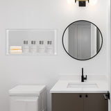 641 x 336 x 101mm Shower Niche Single Shelf Organizer No Tile Needed in White V63-900721