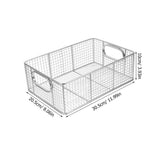 Durable Stainless Steel Frying Basket with Handle for Kitchen Use Silver V1366-AZ2-W-19345