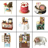 Dollhouse Miniature with Furniture Kit Plus Dust Proof and Music Movement - Rosa Garden Tea V178-13578