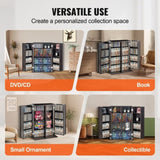 VEVOR Media Storage Cabinet, DVD Cabinet with Doors and Shelves, CD Storage Holds up to 576 CDs, V952-DVDCDCCJLDS1BWRMWV0