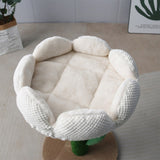 CATIO White Camelia Flower Cat Scratching Tree V390-C7048