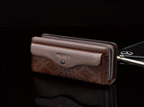 men's business clutch bag, large capacity handbag, double zipper wallet, multi card slots purse, PU V1106-918-60231-DAR-M