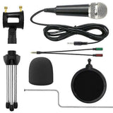 Metal Condenser Microphone Set - PC/Laptop Studio Recording Microphone Kit V1263-JX-3664