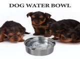 Stainless Steel Slow Feeder Water Bowl for Dogs, Floating Design for Pet Hydration and Controlled V1366-AZ2-W-22378