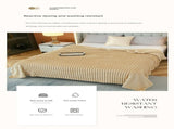 200*230cm Light tan Solid Colour Flannel Throw Blanket - Thick Double-Sided Fleece with Ribbed V888-ELOSUNG50715