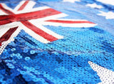 Womens Australia Flag Sequin Dress Australian Day Aussie Oz Costume V563-12084