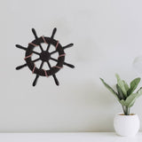 Marine Nautical Wall Decoration Wooden Ship Wheel Wall Hanging Wood 1 Pcs V1369-AZ3-W-17158