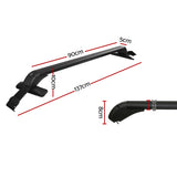 Universal Car Roof Racks Pod Aluminium Cross Bars Clamps Lockable 90cm Black CAR-RFBAR-5501-100-BK