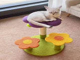 Cat Tree Flower-Shaped Cat Tree Cat Scratching Post Cat Furniture Sisal Rope - Purple - Size V1347-135-70699-PUR-40-40-48