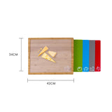Bamboo Chopping Board With 5 Inserts V915-KU0219