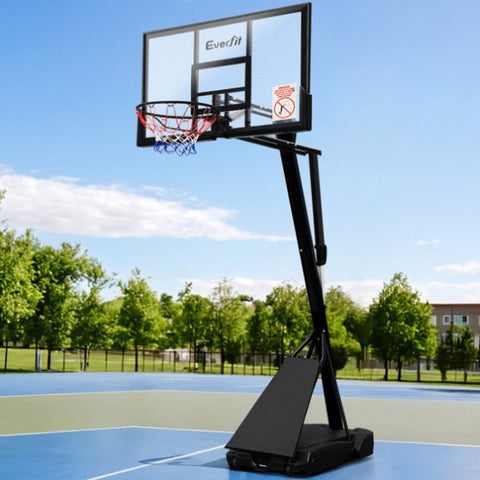 Everfit 3.05M Basketball Hoop Stand System Adjustable Height Portable Black Pro BAS-HOOP-305-S
