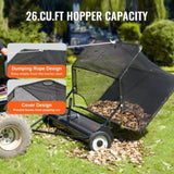 Tow-Behind Lawn Sweeper 132cm Leaf Yard Collector 26 cu.ft. Adjustable V952-TCSCPQSQHS26FYZTRV0
