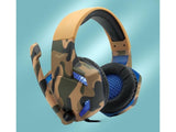 Wired Luminous Camouflage Gaming Headphone Headset for Computer Gameellow ABS V1263-JX-220