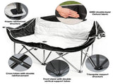 Double Camping Chairs Outdoor Lawn Camping Couch Heavy Duty Folding Chairs Strong Loading Capacity V985-CAMPINGSOFA