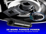 19 mm Harmonic Balancer Socket & 50mm Crankshaft Crank Pulley Wrench Holder Tool Removal Holding V1258-DP02-WO-217