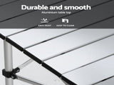 Weisshorn 3pc Camping Table Chair Set Outdoor Folding Aluminium Portable Picnic ALU-FOLD-BGX2-ALUM-70