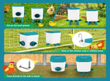 CARLA HOME Automatic Chicken Feeder Waterer Set with 8KG Food 7L Water Capacity for Coop, Chickens, LSB-36358