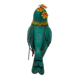 Colourful Green Bird Decoration 21cm V637-71310BRD