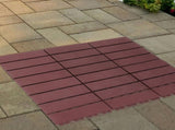 6Pcs Outdoor Plastic Patio Tiles Brown Interlocking Deck Flooring Easy Installation V1192-AZ-W-32263