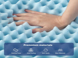 Queen Memory Foam Mattress Topper 7-Zone Bamboo Cover Breathable V178-66889