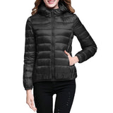 Women's Packable Down Jacket Lightweight Puffer Jacket Hooded Winter Coat Red XL V1192-AZ-W-33066