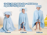 Blue Elephant Bath Hooded Towel for Kids,Extra Soft and Fast Drying Poncho for Toddlers Age V1258-DP02-C-593