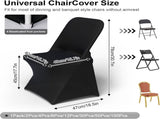 Spandex Folding Chair Covers 100 Pcs Universal Fitted Stretchy Dining Chair Slipcovers for Wedding V1258-DP02-C-1412