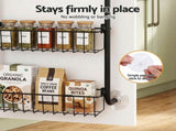 Artiss Over Door Storage Hanger Pantry 6-Tier Metal Hook Hanging Organiser Black OVDS-A-MET01-BK