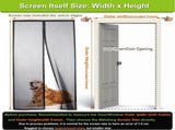 Magnetic Screen Door Self Closing, 78 x 84 inch, Grey Upgraded Polyester Thicken Mesh Mosquito Net V1259-DP01-F-70