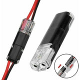 2-Pin Solderless Wire Connector Compact Plug for LED Strips & 1822 AWG Cables, Copper & V1366-AZ2-W-10888
