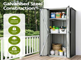 Gardeon Outdoor Storage Cabinet Garden Shed Tool Lockable Cupboard Steel Adjustable Shelves OSC-CABI-SL-BK